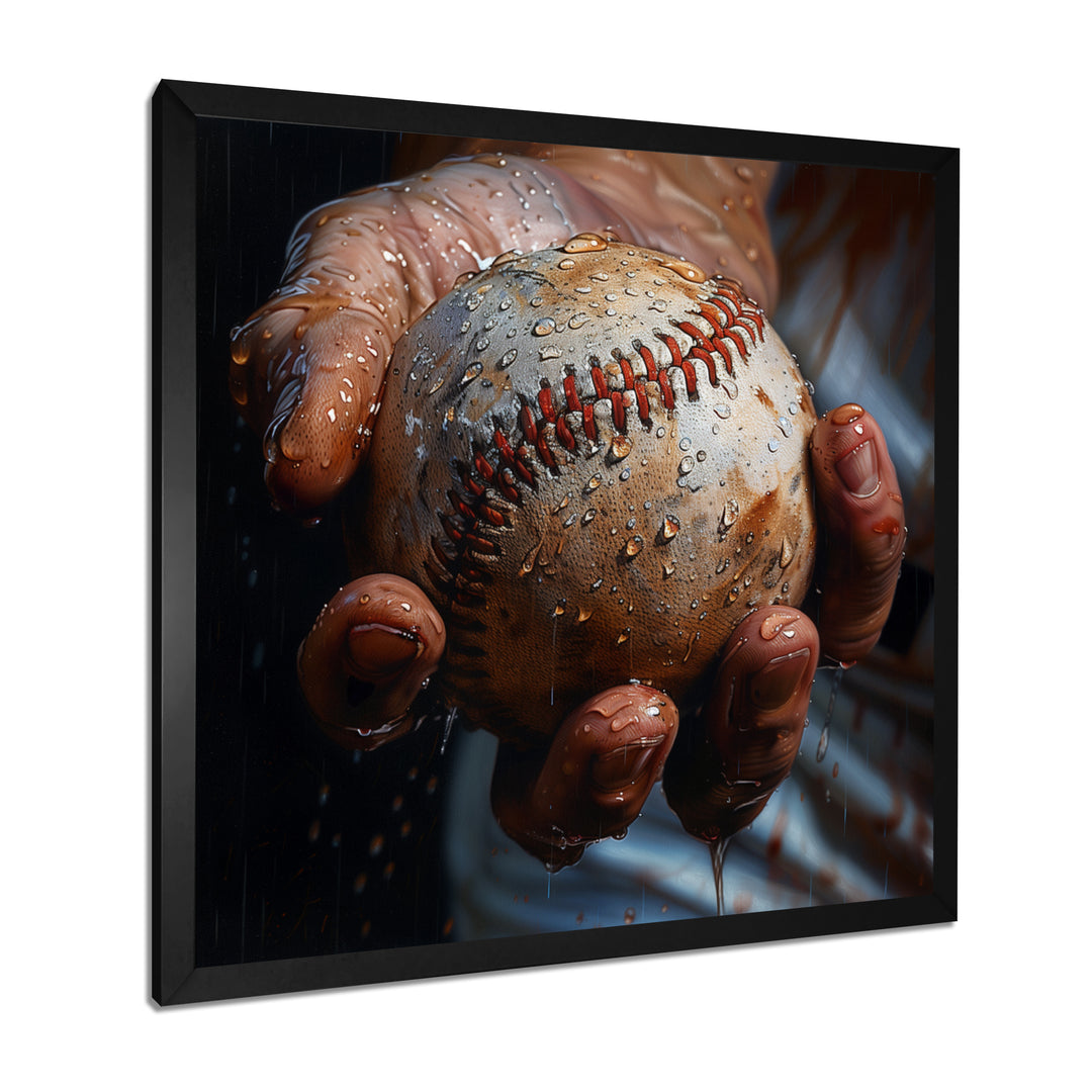 Baseball Close Up During Pitch - Sport Baseball Canvas Wall Art