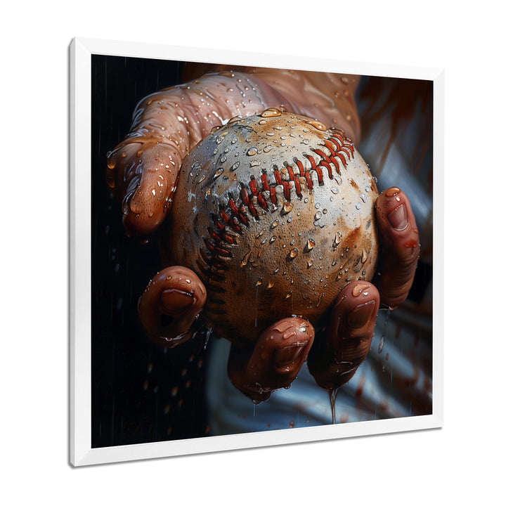 Baseball Close Up During Pitch - Sport Baseball Canvas Wall Art
