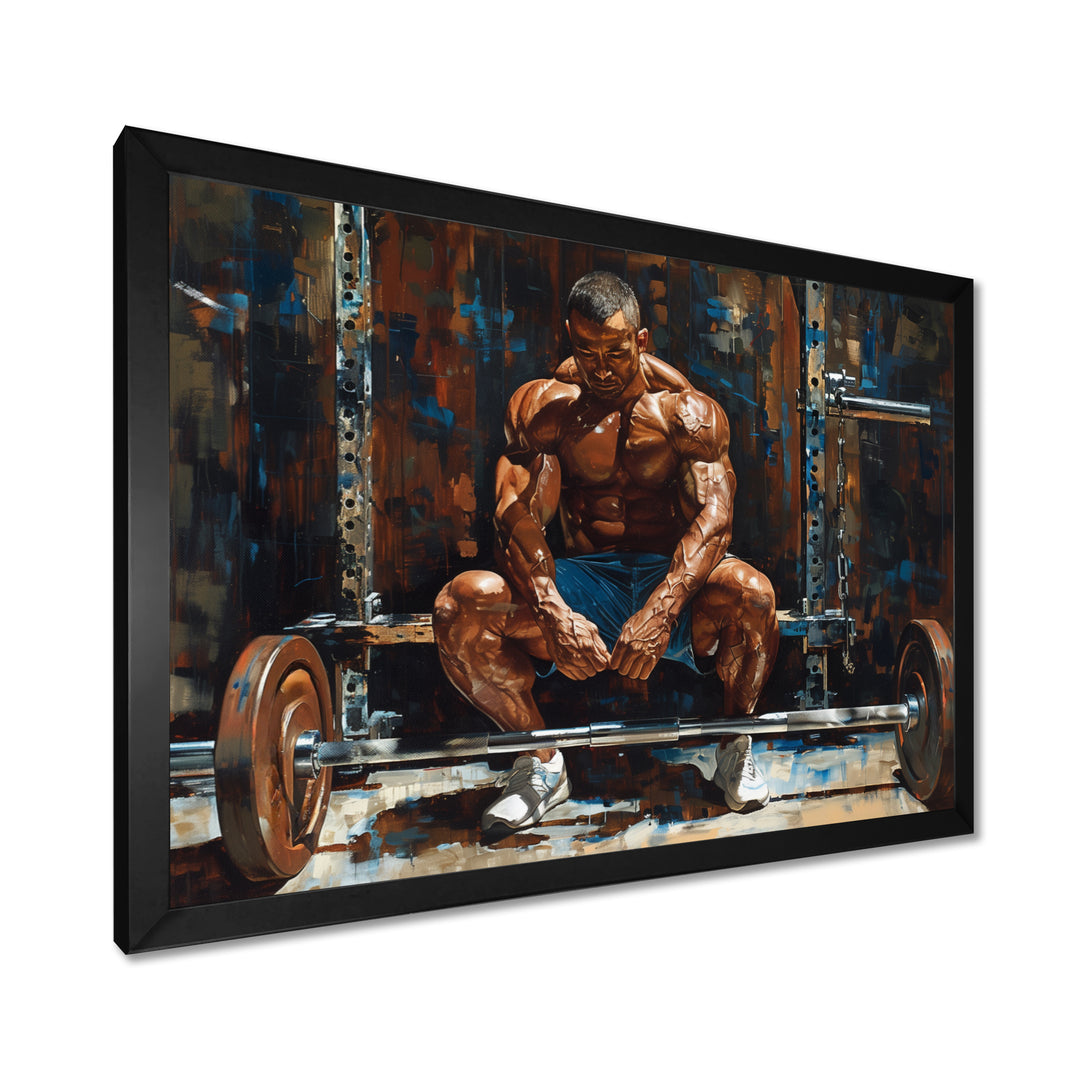 Bodybuilding Weightlifting Determination - Aerobic &amp; Bodybuilding Canvas Wall Art