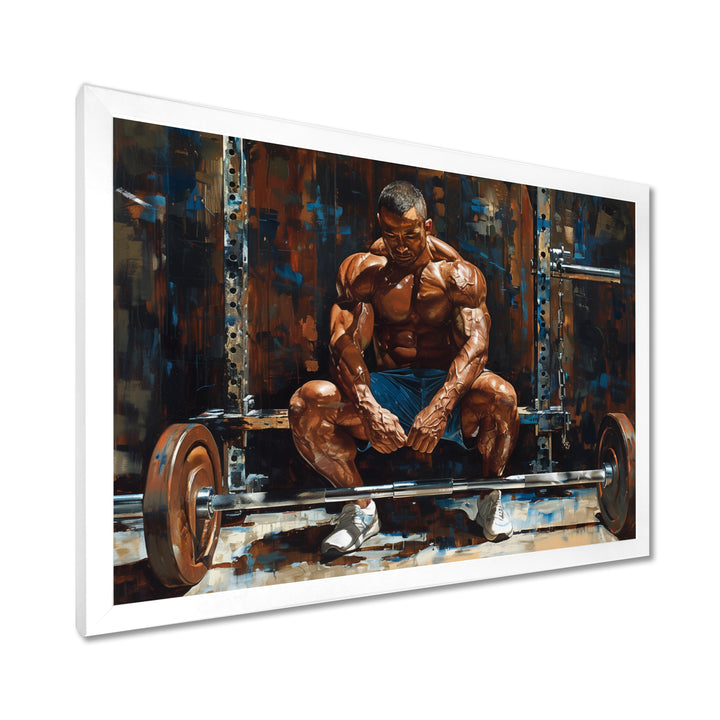 Bodybuilding Weightlifting Determination - Aerobic &amp; Bodybuilding Canvas Wall Art