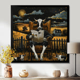 Cow Reading In The Meadow On A Chair - Cow Wall Art Prints