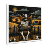Cow Reading In The Meadow On A Chair - Cow Wall Art Prints