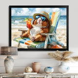 Guinea Pig Beachside Lounging - Coastal Animal Home Decor Art