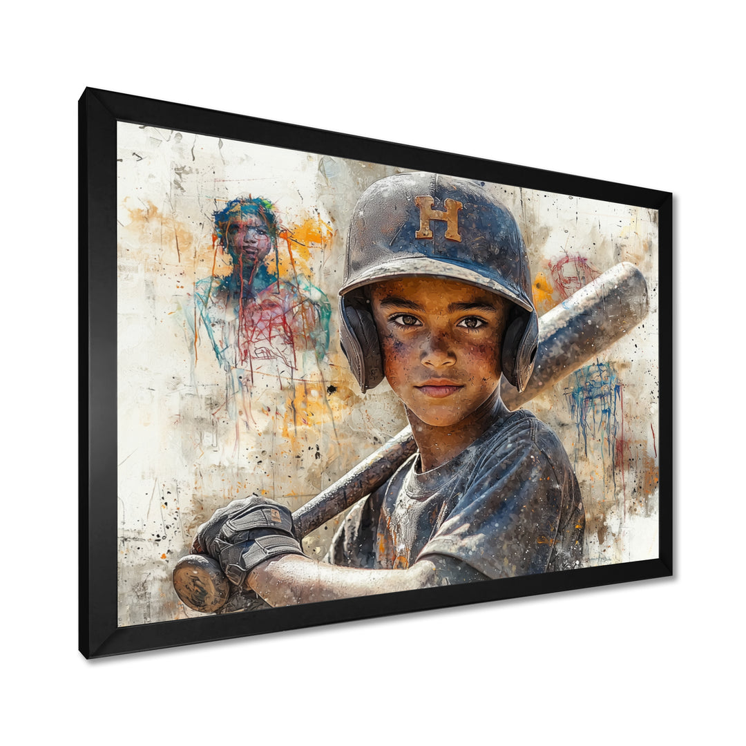 Young Baseball Player Future Stars - Sport Baseball Canvas Wall Art