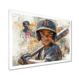 Young Baseball Player Future Stars - Sport Baseball Canvas Wall Art