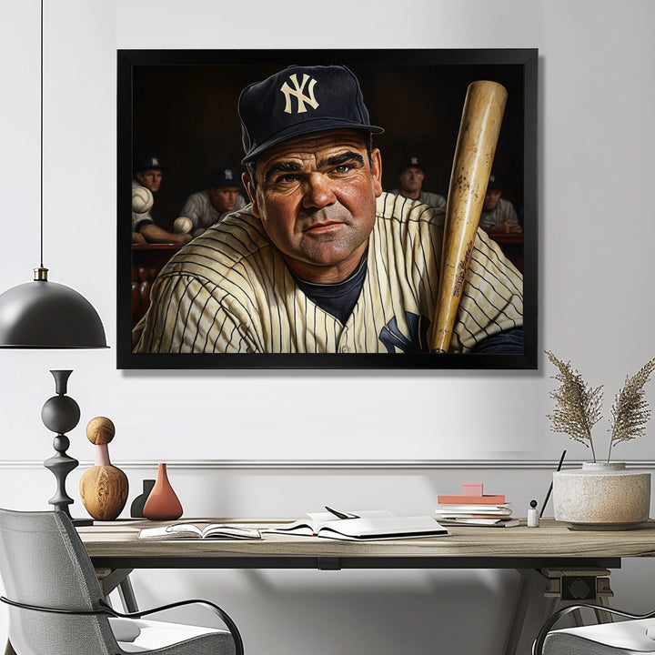 Baseball Player Portrait I - Sport Baseball Canvas Wall Art