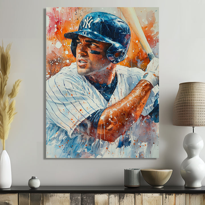 Baseball Player On The Field - Sport Baseball Canvas Wall Art