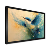Blue And Yellow Bird Feathered Frenzy - Blue Bird Wall Art
