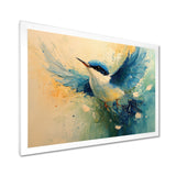 Blue And Yellow Bird Feathered Frenzy - Blue Bird Wall Art