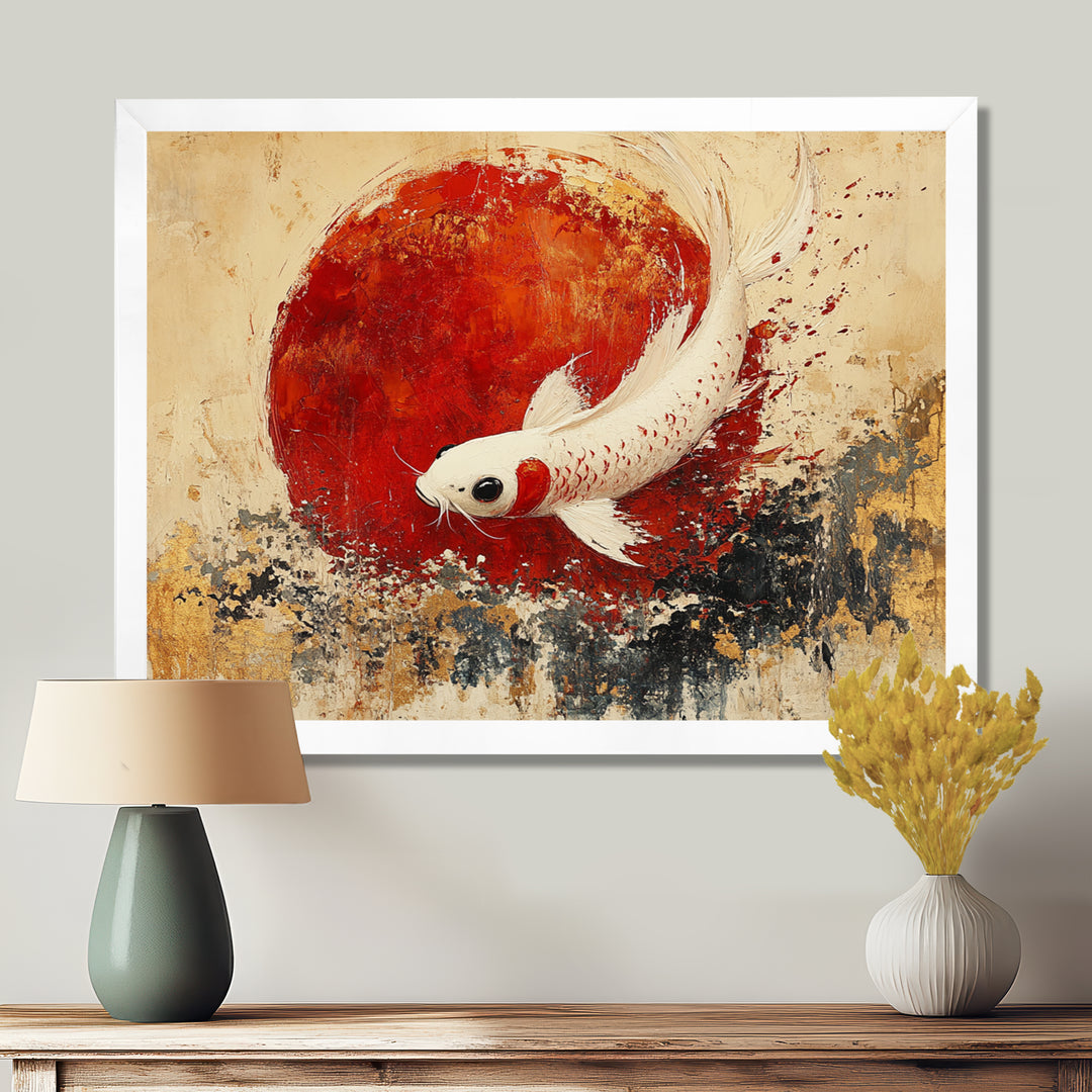 White And Red Koi Fish Chinese Zodiac - Koi&