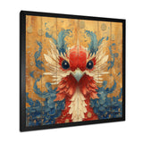 Red And Blue Bird Spirit Guardian - Bird Wall Art Prints