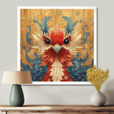 Red And Blue Bird Spirit Guardian - Bird Wall Art Prints