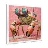 Pink And Green Crab A Walking Robot - Pink Crab Wall Art