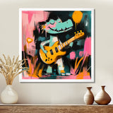 Nursery Crocodile Playing Guitar - Crocodile Large Canvas Wall Art