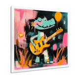 Nursery Crocodile Playing Guitar - Crocodile Large Canvas Wall Art