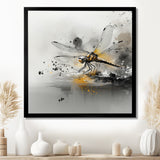 Grey And Yellow Dragonfly River Runner - Dragonfly Wall Decor