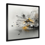 Grey And Yellow Dragonfly River Runner - Dragonfly Wall Decor