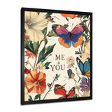 Love Butterflies In Blue And Pink Tones - Blue Butterfly Wall Art