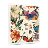 Love Butterflies In Blue And Pink Tones - Blue Butterfly Wall Art