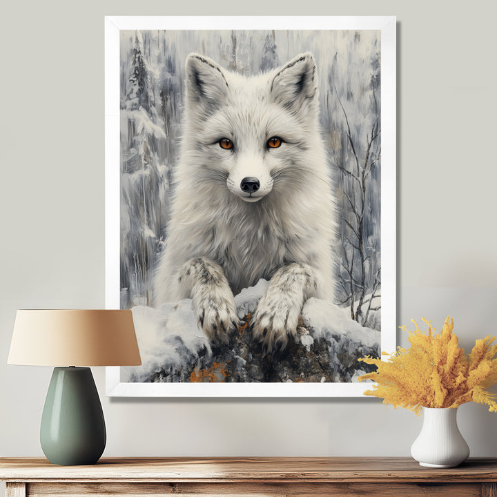 Grey Arctic Fox In The Yukon - Wolf Home Decor Art