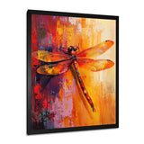 Red Yellow Dragonfly's Breath - Dragonfly Wall Decor