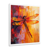Red Yellow Dragonfly's Breath - Dragonfly Wall Decor