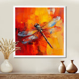 Orange Yellow Dragonfly's Breath - Dragonfly Wall Art Prints