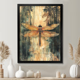 Yellow Green Dragonfly's Forest Fusion - Dragonfly Wall Art Prints