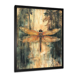 Yellow Green Dragonfly's Forest Fusion - Dragonfly Wall Art Prints