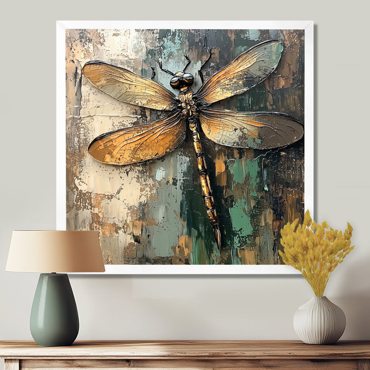 Green Brown Dragonfly&