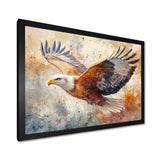 Brown Yellow Bold Eagle Soaring High - Eagle Home Decor Art