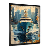 Boat Yacht Blue Billionaires Club I - Boat Yacht Canvas Wall Art