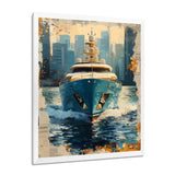Boat Yacht Blue Billionaires Club I - Boat Yacht Canvas Wall Art