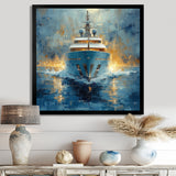 Minimalism Yacht Wealth's Reflection - Boat Yacht Canvas Wall Art