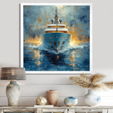 Minimalism Yacht Wealth's Reflection - Boat Yacht Canvas Wall Art