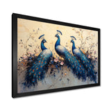 Blue Classic Peacocks Reunion - Peacock Wall Art Prints