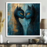 Viking Blue Freyja's Cats - Cat Framed Canvas Art