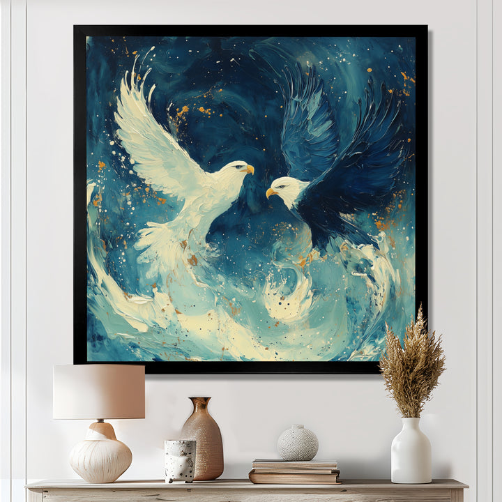 White Eagle Odins Eagles - Eagle Large Canvas Wall Art