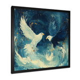 White Eagle Odins Eagles - Eagle Large Canvas Wall Art