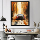 Orange Rally Car Rallycross Accented With Red - Cars Off-Roadcanvas Canvas Wall Art