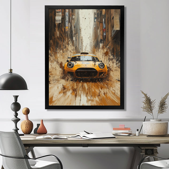 Yellow Off Road Rallycross Racing - Cars Off-Roadcanvas Canvas Wall Art