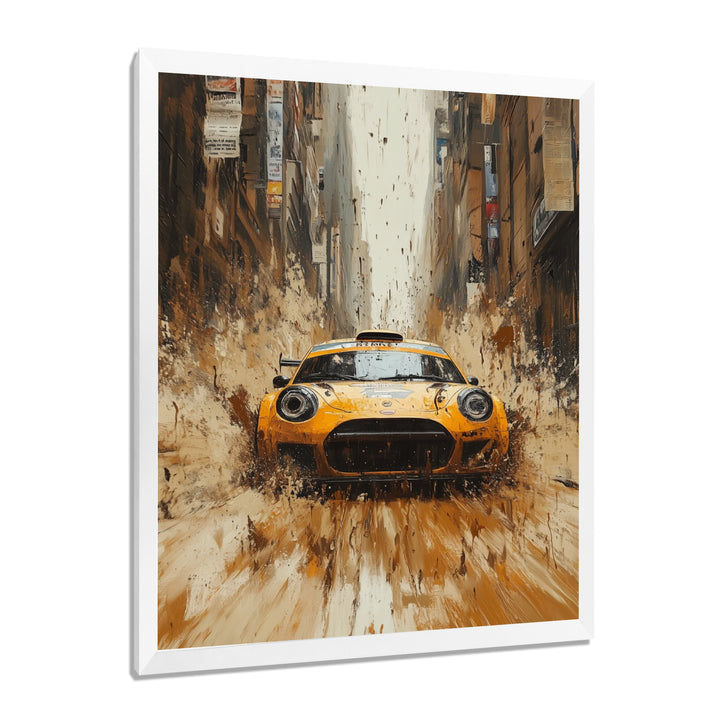 Yellow Off Road Rallycross Racing - Cars Off-Roadcanvas Canvas Wall Art