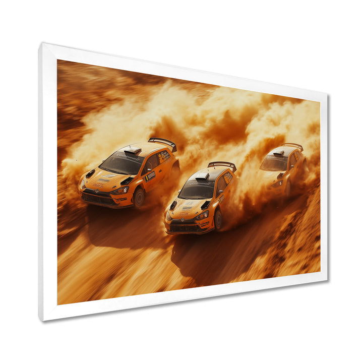 Orange Rally Car Rush Accented With Black - Cars Off-Roadcanvas Canvas Wall Art