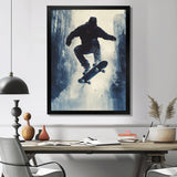 Grey Skateboard Splash Accented With - Skateboard Canvas Wall Art