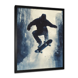 Grey Skateboard Splash Accented With - Skateboard Canvas Wall Art