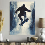 Grey Skateboard Splash Accented With - Skateboard Canvas Wall Art