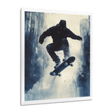 Grey Skateboard Splash Accented With - Skateboard Canvas Wall Art