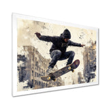 Black Skateboard Street Women's Accented With - Skateboard Canvas Wall Art