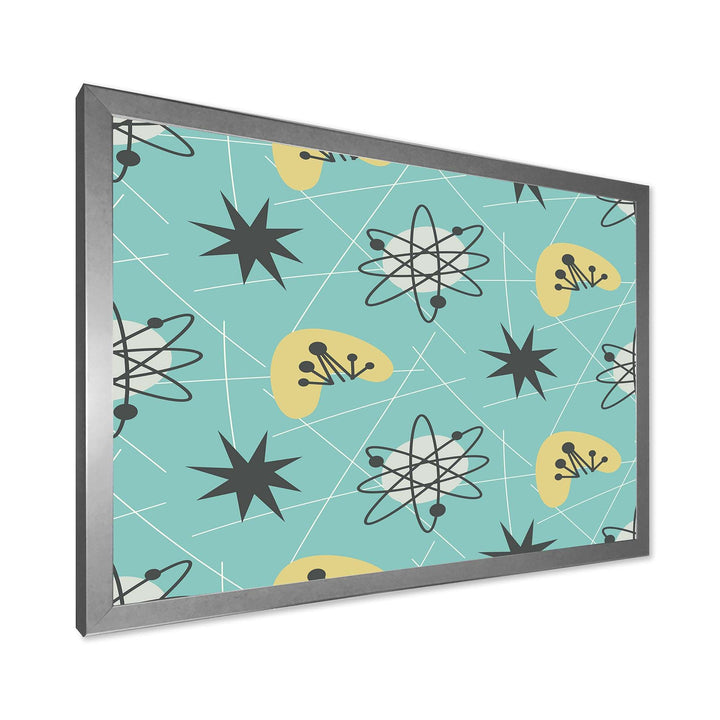 1950 Retro Pattern I Framed Print Matte White - 1.5" Width