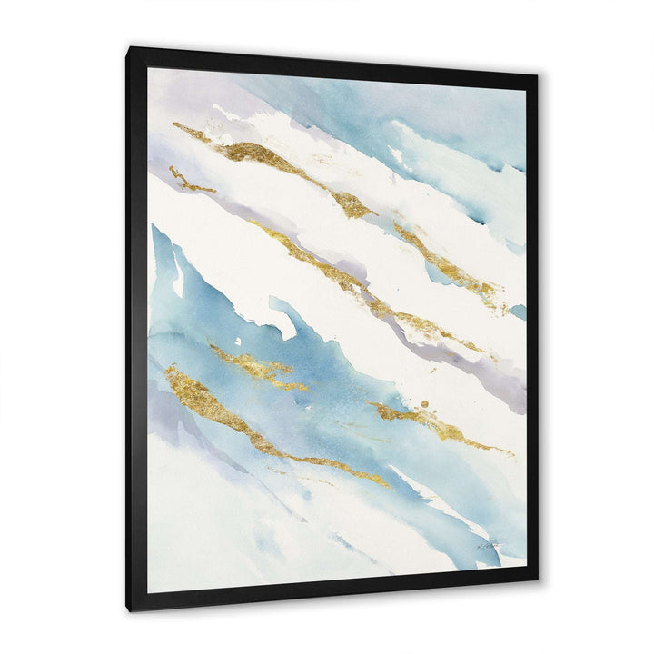Abstract Drift v2 Framed Print Vibrant Black - 1.5" Width
